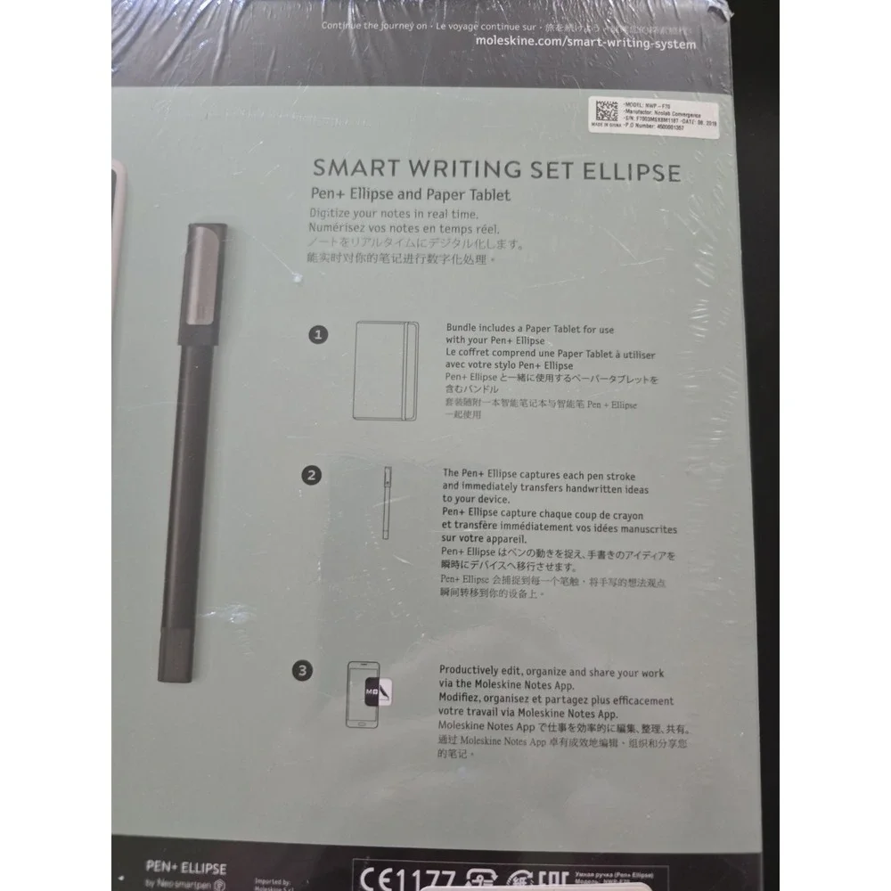 Moleskine Smart Writing Set -Notebook and Smart Pen -Black